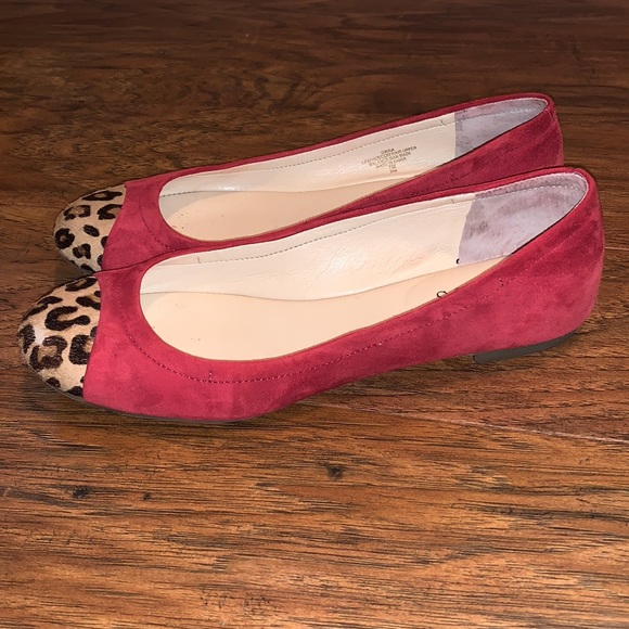Guess Red and Leopard Print Flats - Picture 5 of 9